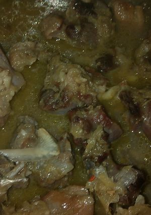 A picture of Goat meat pepper soup.