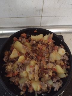 Una foto de Carne desmechada con papa