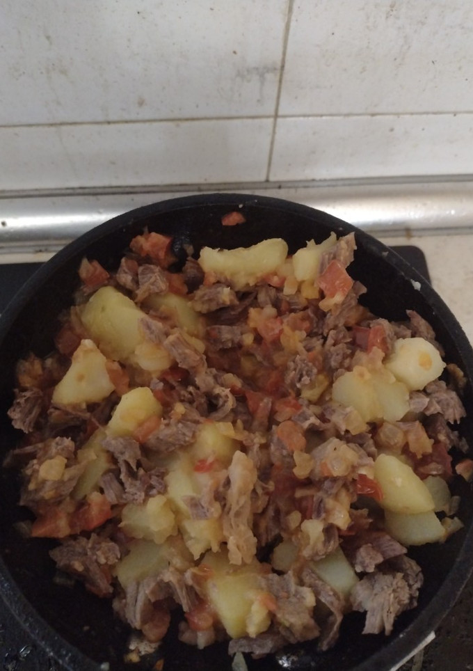 Una foto de Carne desmechada con papa