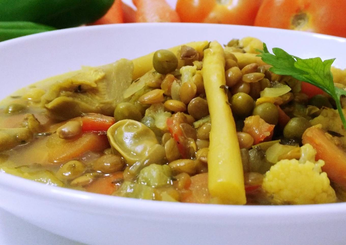 Lentejas veganas con especias