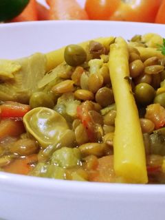 Una foto de Lentejas veganas con especias