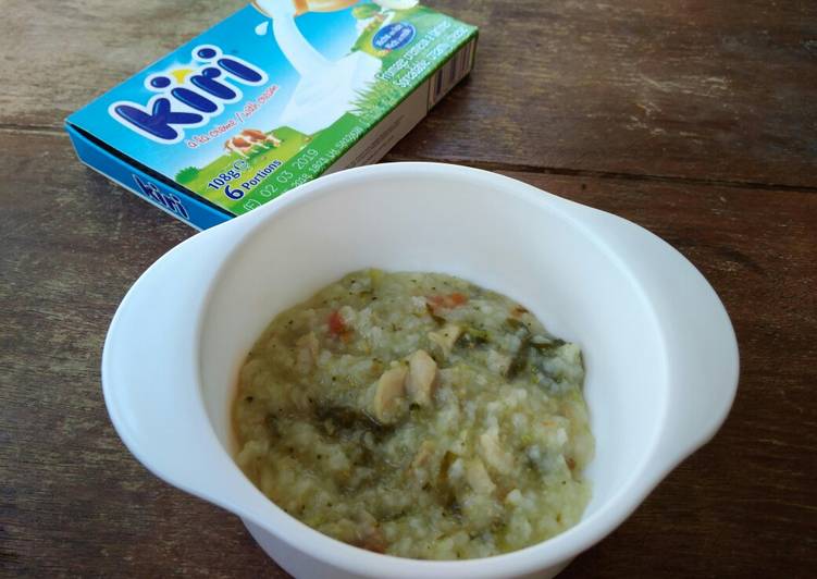Bubur nasi oat with bayam