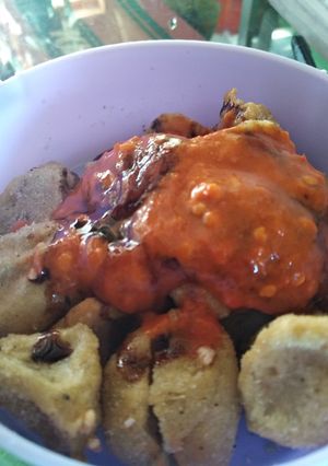 Foto resep Pentol bakso goreng pedas