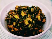 A picture of saag leaves