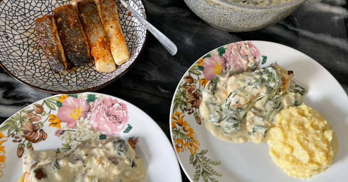 Resep Salmon With Creamy Mushroom Sauce Oleh Kenzie Azka - Cookpad