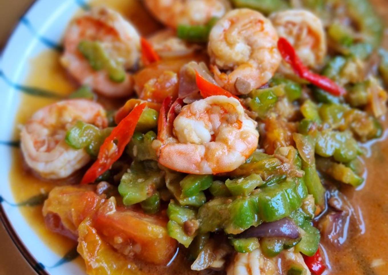 Resep Pare udang tauco yang Enak