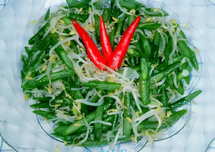 Tumis Kacang Panjang dan Kecambah