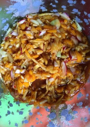 Foto resep Rujak serut buah sederhana