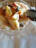 Postre de manzanas con crema