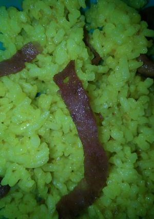 Foto resep NasGor Kunyit Daging Asap