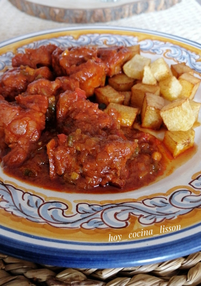 Una foto de Costillas de cerdo guisadas