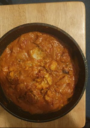 A picture of Lazy homemade Gnocchi in Chorizo Tomato sauce.