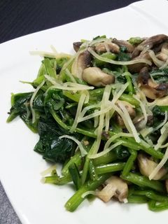奶油菠菜蘑菇 的食譜成品照片