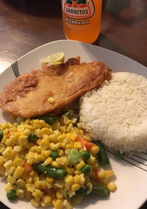Una foto de Tilapia capeada