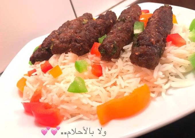 طريقة عمل كباب مشوي بالفرن مع رز على اصولها بطريقة سهلة وسريعة من ولا ...