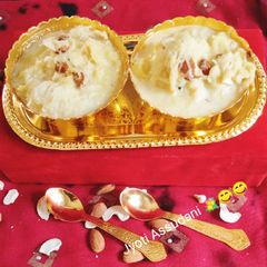 A picture of Sheer korma yummy 😋 sweet dish 🥰🥰.