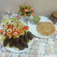 Mutton mince seekh kababs A picture of Mutton mince seekh kababs.