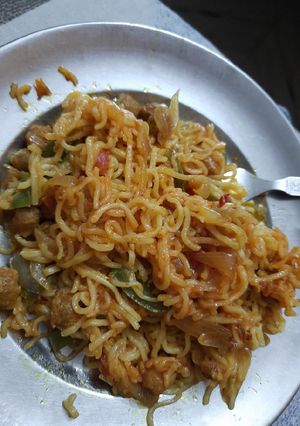 A picture of Soyabean maggi.