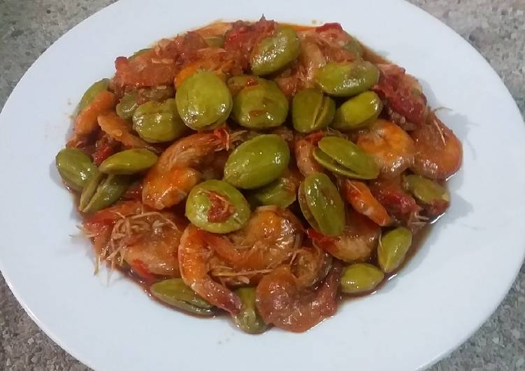 Resep Sambal udang pete Anti Gagal