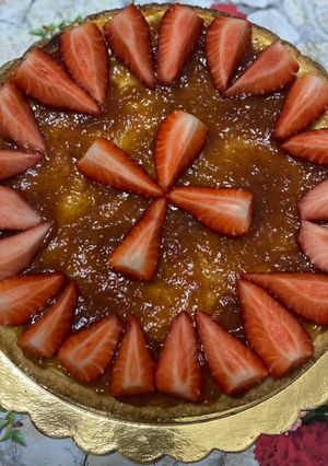 Foto di Crostata di fragole e ricotta🍓 (simil cheesecake)