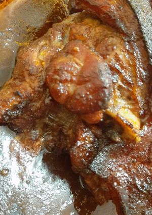 Una foto de Pernil al horno
