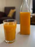 My mum’s refreshing orange juice with lemon 🍋 🍊