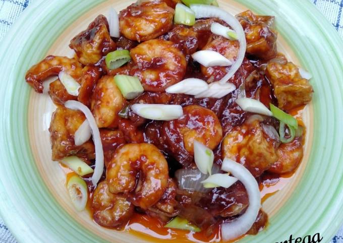 60. Udang goreng mentega