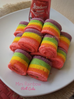 Foto resep Mini Rainbow Roll Cake