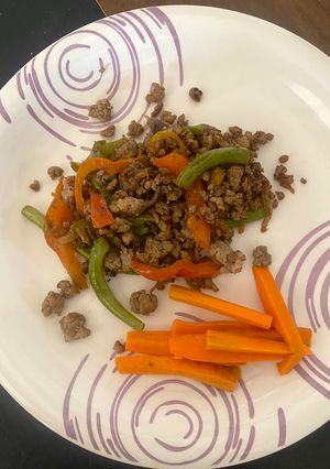 Una foto de Carne molida y ejotes