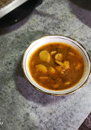 A picture of Arbi Masala Curry.