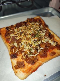 Foto resep Roti Tawar Pizza: Sosis Bolognese