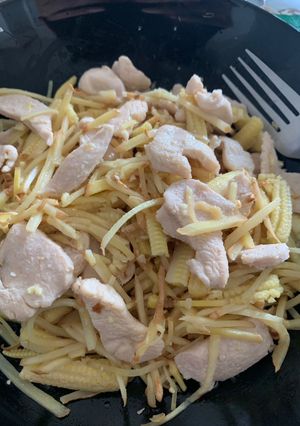 รูปของ อกไก่ผัดขิง