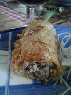 Una foto de Ajíes rellenos fritos