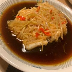 Asian steamed fish A picture of Asian steamed fish.