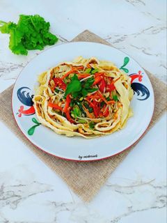 Foto resep Dadar Telur Cah Sayuran