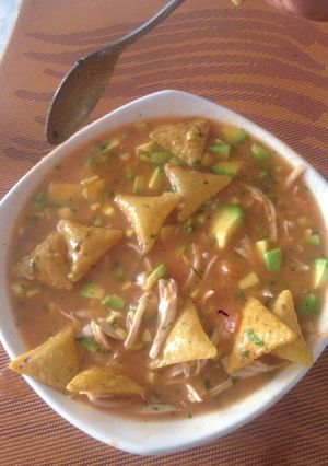 Una foto de Sopa de tortilla