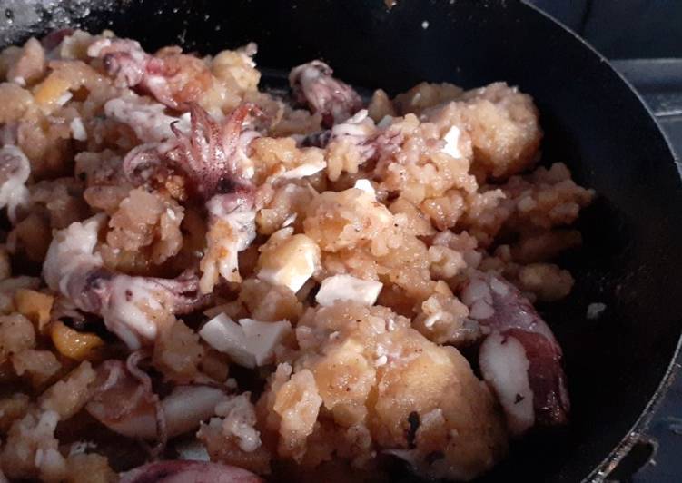 Cumi saus madu telur asin