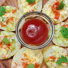 A picture of Cheesy potato bites.