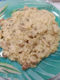 Una foto de Risotto de secreto y champiñones