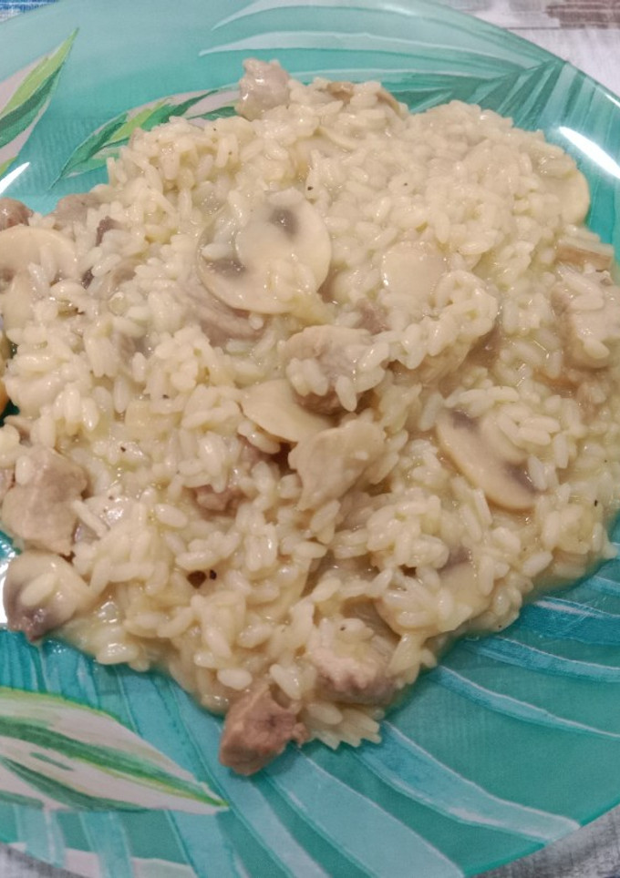 Una foto de Risotto de secreto y champiñones