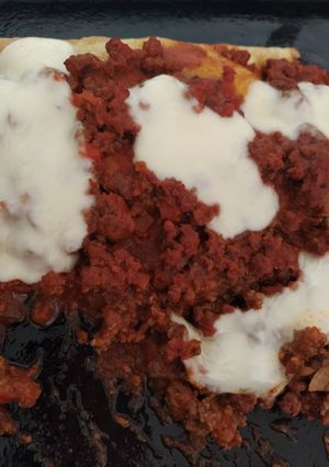Una foto de Canelones con carne molida con masa de harina de coco