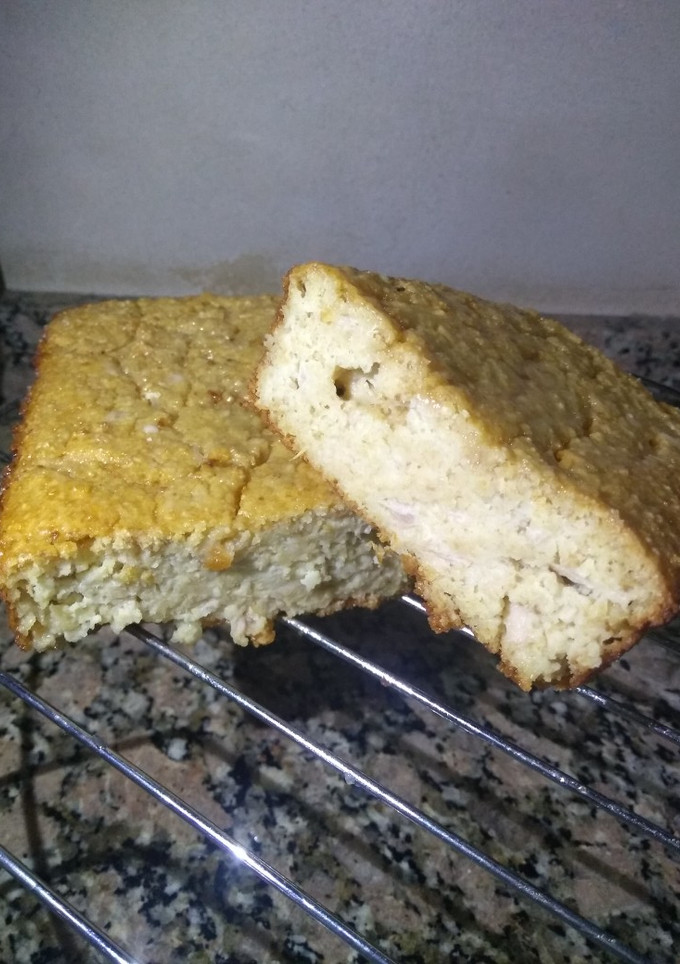 Una foto de Budín de avena light con pera
