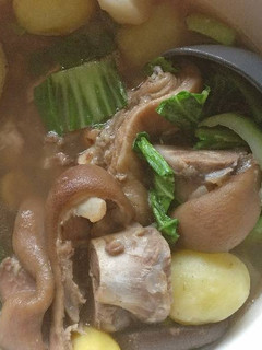 A picture of Pork hock vege stew.