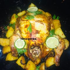 A picture of Simple Grilled whole chicken.
