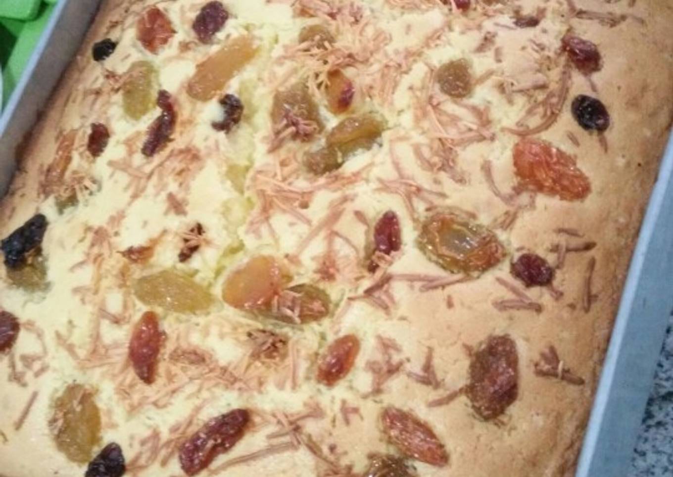 Cake Tapai Keju Special versi Buttercake plus kismis