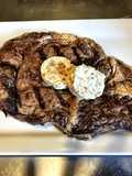 Wagyu Ribeye with Caramelized Shallot & Blue Cheese Butter