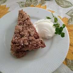 Una foto de Streussel Kuchen de manzana y canela