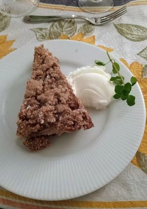 Una foto de Streussel Kuchen de manzana y canela