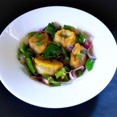 A picture of Veg Chilli Momos.