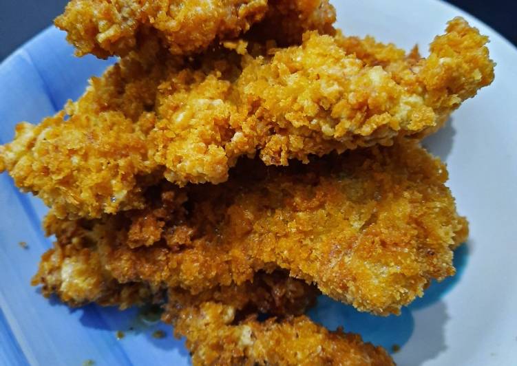 Bagaimana Menyiapkan Crispy Chicken Fillet, Enak Banget
